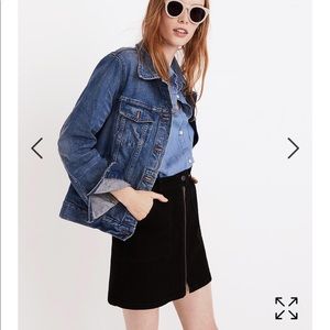 NEW • Madewell • Denim Zip Utility Mini Skirt 28